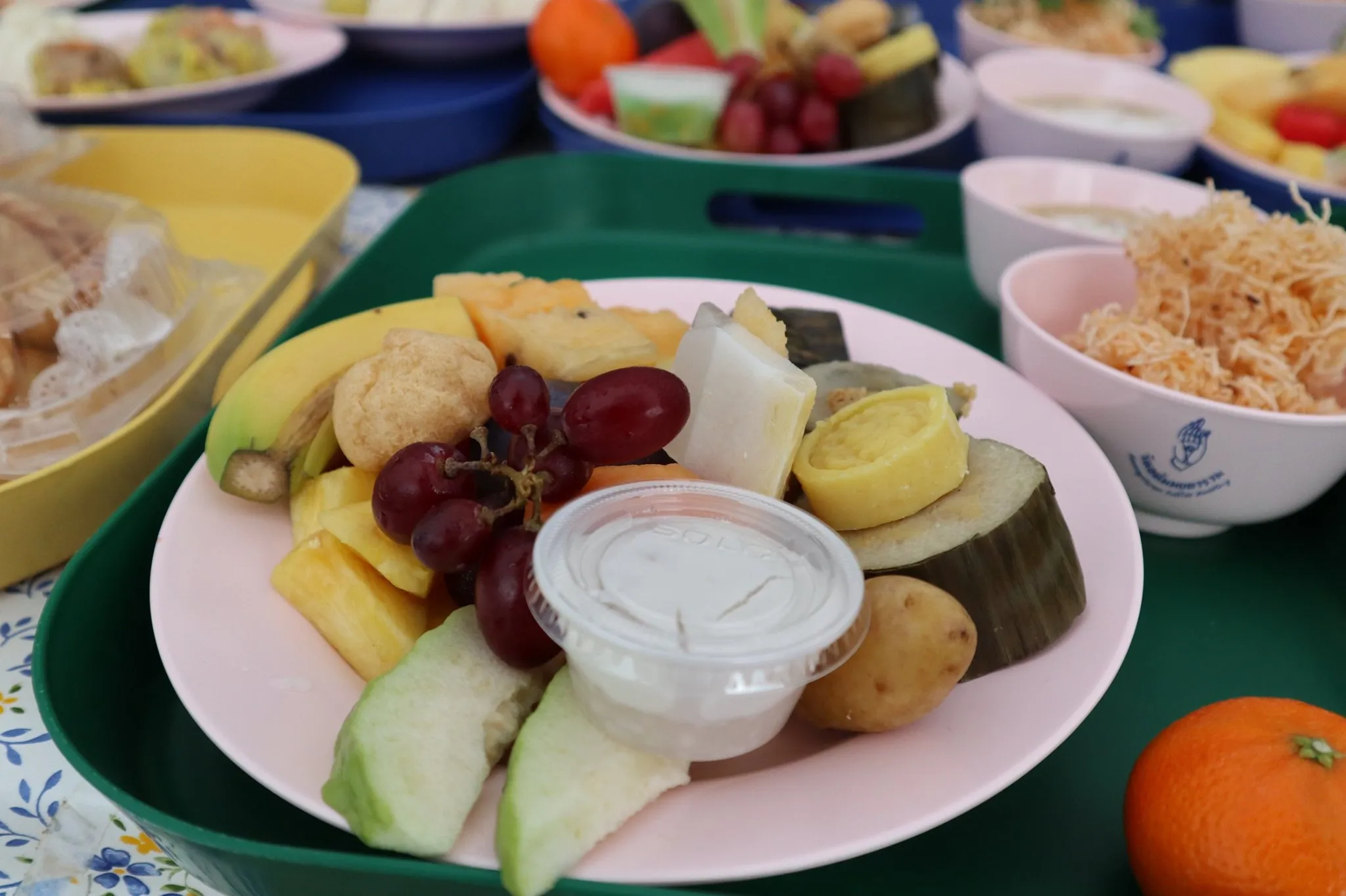 Vegetarian food at the Vegetarian Festival Retreat event